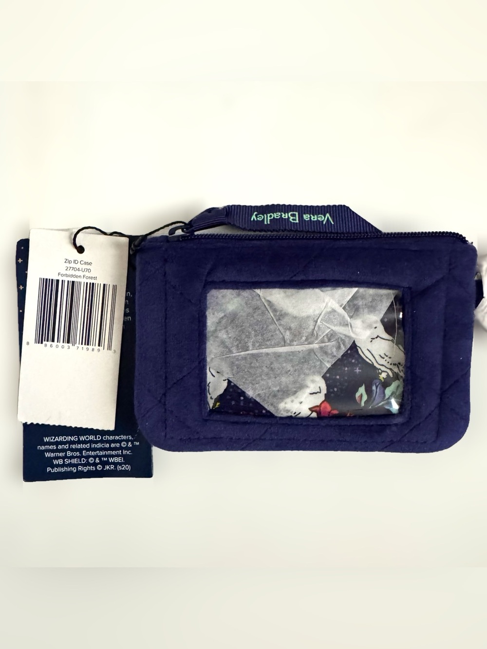 Vera Bradley Harry Potter Hedwig Owl Forbidden Forest Zip ID Case Purple Holder - Picture 2 of 12
